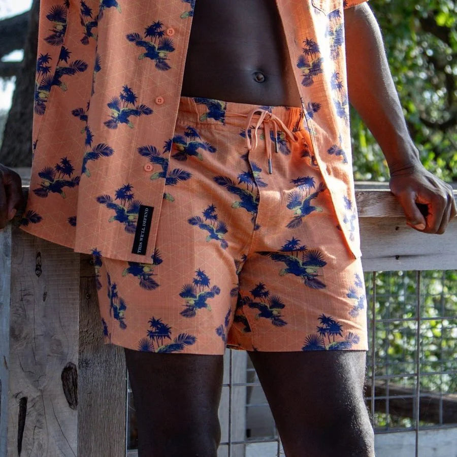 Getaway Casual Shorts - Americaw Orange