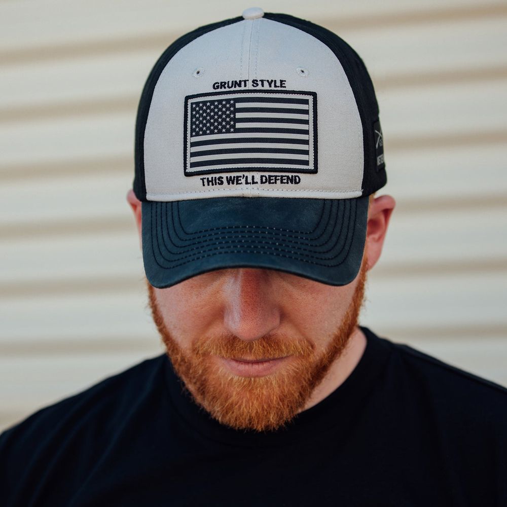 Veteran Flag Hat - Gray (Snapback)