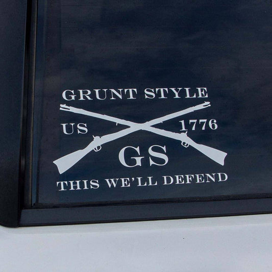 Grunt Style Full Logo 9" White Decal