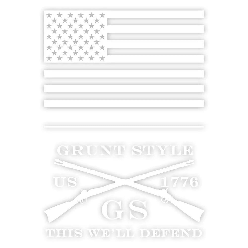 Stacked Flag Vehicle Decal